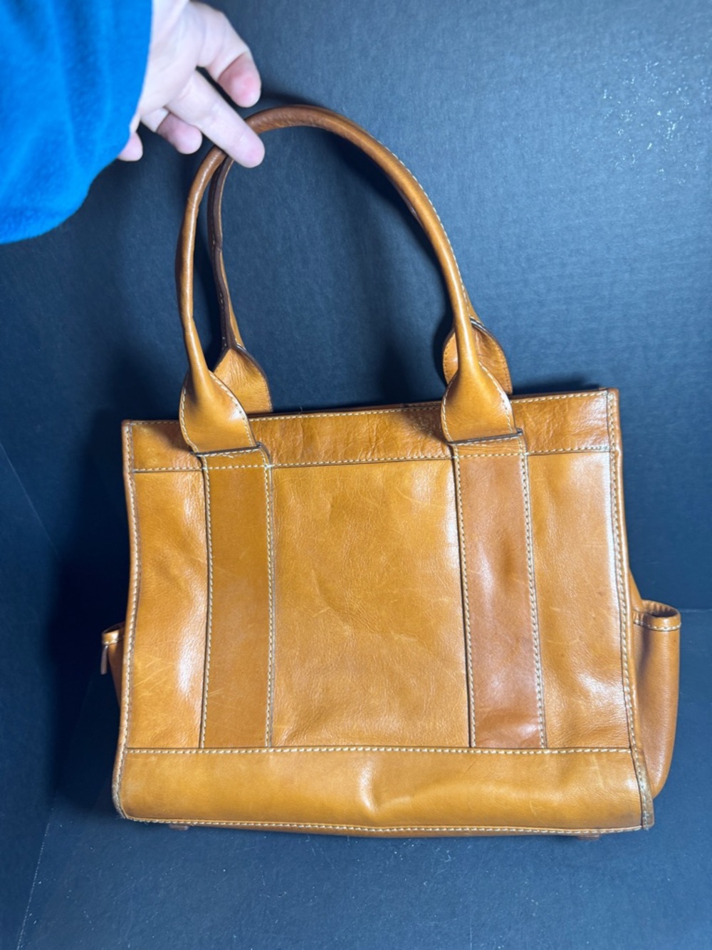 Michael Kors Structured Leather Satchel [Item 0339] - Picture 4 of 9